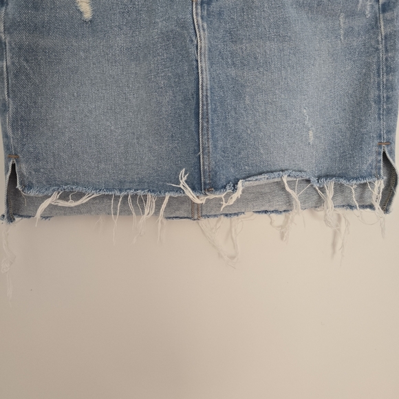 Lovers and Friends Distressed Denim Mini Skirt - Picture 5 of 9